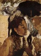 Edgar Degas The Woman Play Parasol Germany oil painting artist